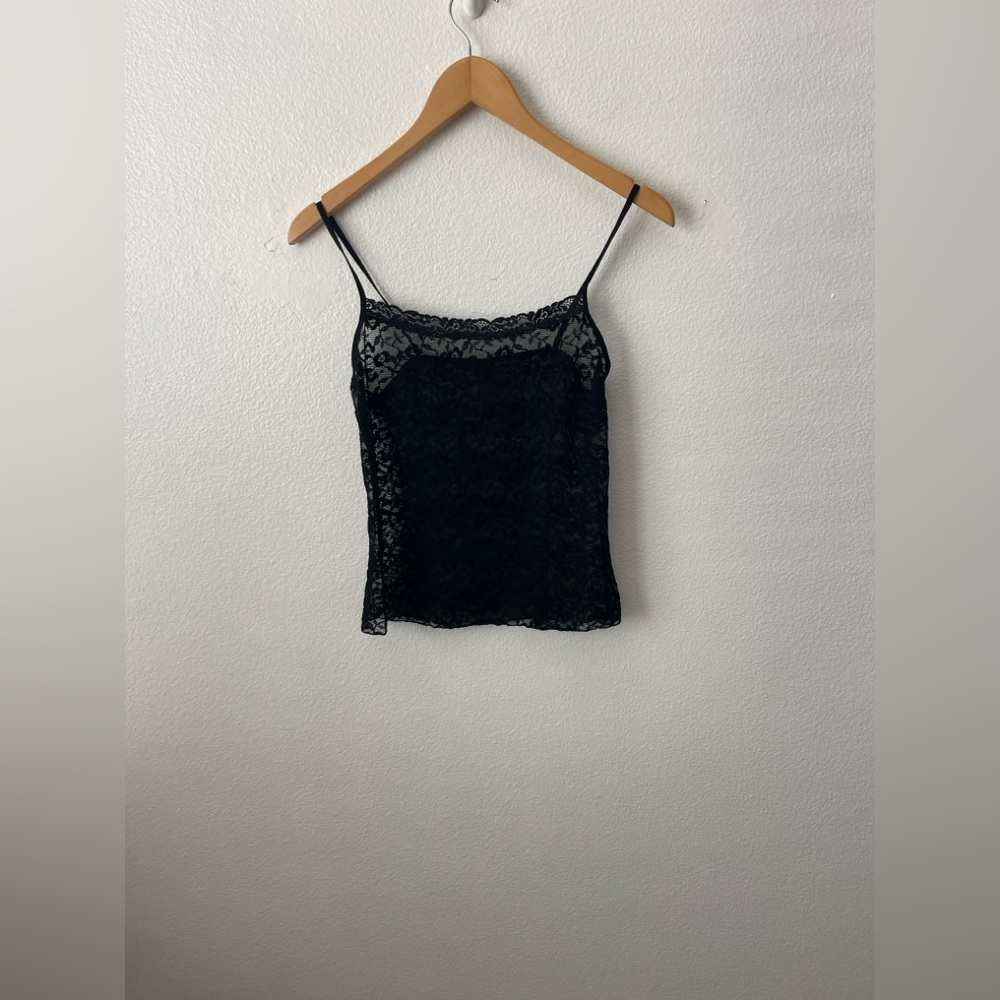 Elegant Black Lace Camisole Top Cami Layer Tank
